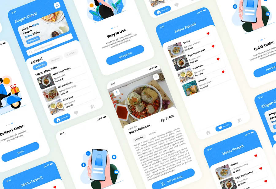 Ringan Debar food delivery app design